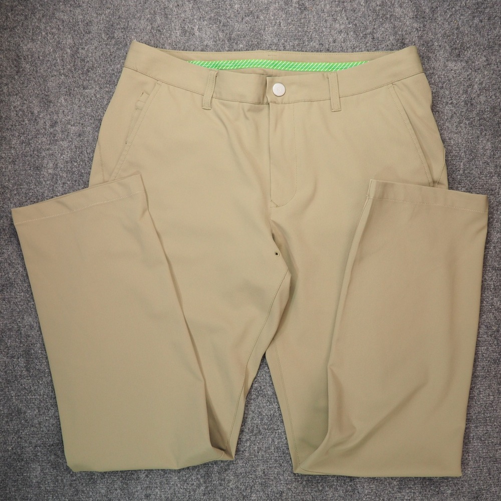Bonobos Golf Pants Mens 33x32 Slim Khaki Solid Performance Trousers Chino